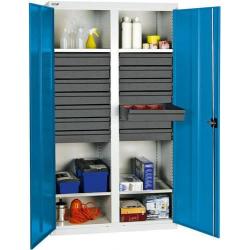 Skříňka na nářadí 14 SL 4WA 1800x1000x500 mm šedá/modrá • Vtools.cz