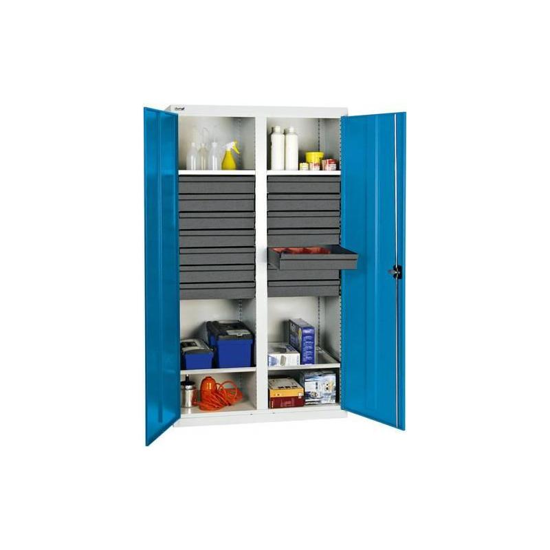 Skříňka na nářadí 14 SL 4WA 1800x1000x500 mm šedá/modrá • Vtools.cz