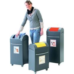 Kontejner na recyklovatelný odpad 45 l šedý/žlutý, 685x380x320 mm • Vtools.cz