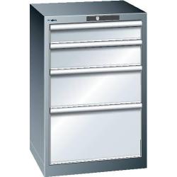 LISTA Zásuvková skříňka 2727E šedá H850 mm 4SL 75 KeyLock RAL7035 • Vtools.cz