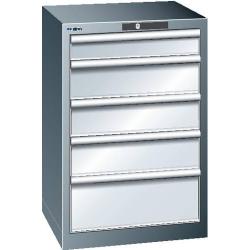 LISTA Zásuvková skříň 2727E gm/lg H890 mm 5SL 75 Klíč NCS S 6502-B/RAL7035 • Vtools.cz