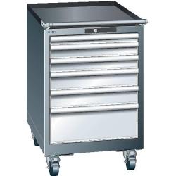 LISTA Zásuvková skříň 2727E lg/lb H890 mm 6SL 75 KeyLock RAL7035/RAL5012 • Vtools.cz