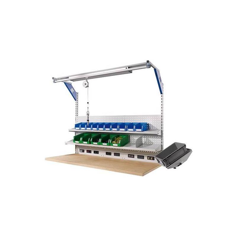 Konstrukce pracovního stolu 1500x1590, RAL 7035 • Vtools.cz