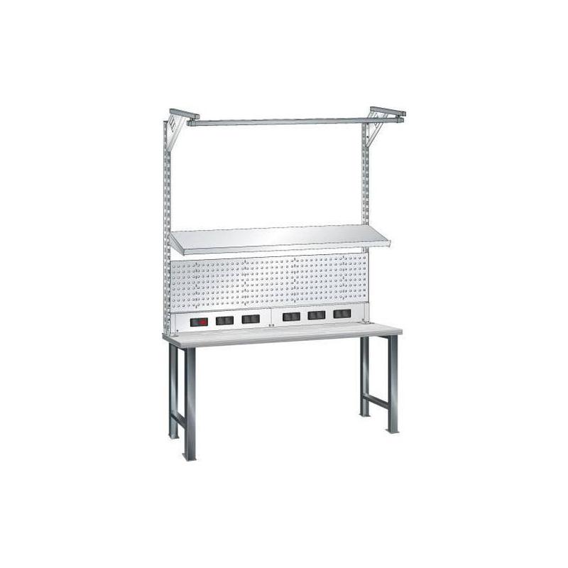 Konstrukce pracovního stolu 1500x1590, RAL 7035 • Vtools.cz