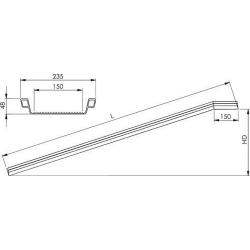 Nakládací lišta Alu 300 KpL3000xŠ150 mm s hranou • Vtools.cz