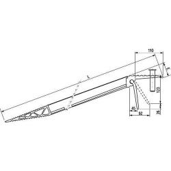 Hliníková nakládací kolejnice L1500 mm Nosnost 700 kg • Vtools.cz