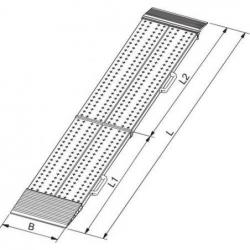 Hliníková nakládací kolejnice 200Kp D2500xŠ400 mm bez hrany • Vtools.cz