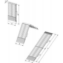 Hliníková nakládací kolejnice 200Kp D2500xŠ400 mm bez hrany • Vtools.cz