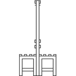 Dvojitá dřevěná lavice RAL 7021 1650x1500x756 mm 2x6 háčků • Vtools.cz