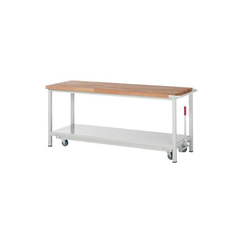 Pojízdný pracovní stůl, sklopný BASIC 8000-6 B2000xT700xH880 mm • Vtools.cz