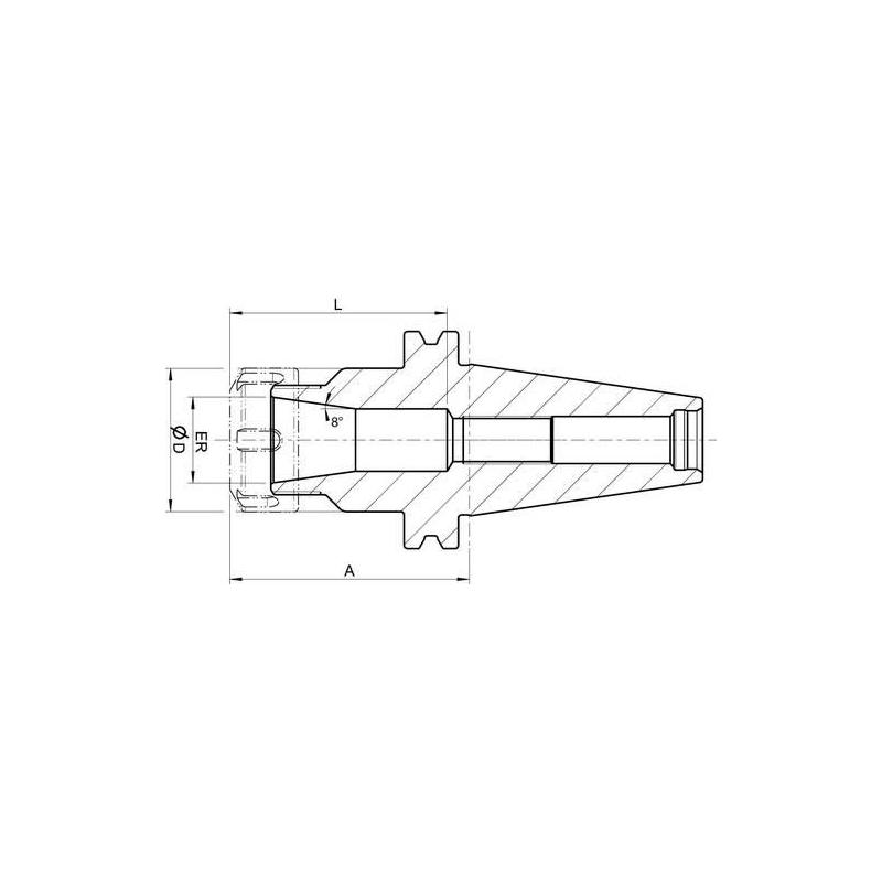 Upínač kleštinový D69871AD SK50-ER25 Format GT • Vtools.cz