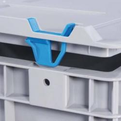 EuroBox 422,400x300x220 mm rukojeti zavřené, šedá/červená • Vtools.cz