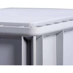 EuroBox 612,600x400x120 mm rukojeti zavřené, šedá/červená • Vtools.cz