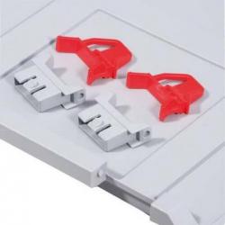 Zámek posuvného závěsu pro Eurobox, červený (VE4ks) • Vtools.cz