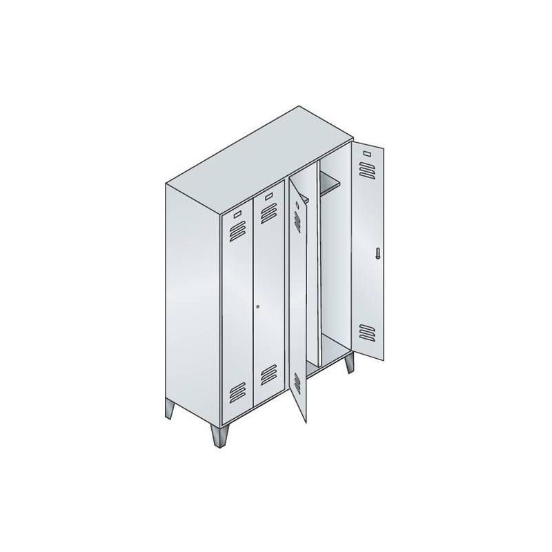 C+P Šatní skříňka 8012-42 RAL 7035/5012 • Vtools.cz