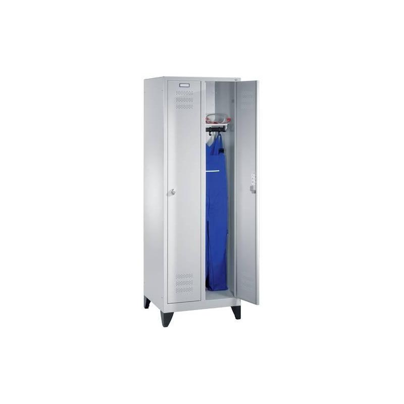 Šatní skříň C + P 3 oddíly 1800 x 900 x 500 mm šedá / modrá • Vtools.cz