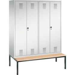 Lavička do šatny 2090x1590x500 RAL7035 • Vtools.cz