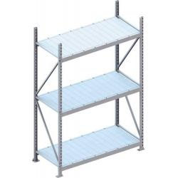 Základní regál s širokým rozpětím s dřevotřískou GF 1800x800x2200 mm ocelové panely • Vtools.cz