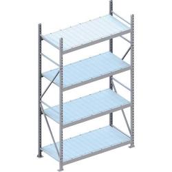 Základní regál s širokým rozpětím s dřevotřískou GF 2600x650x2500 mm ocelové panely • Vtools.cz