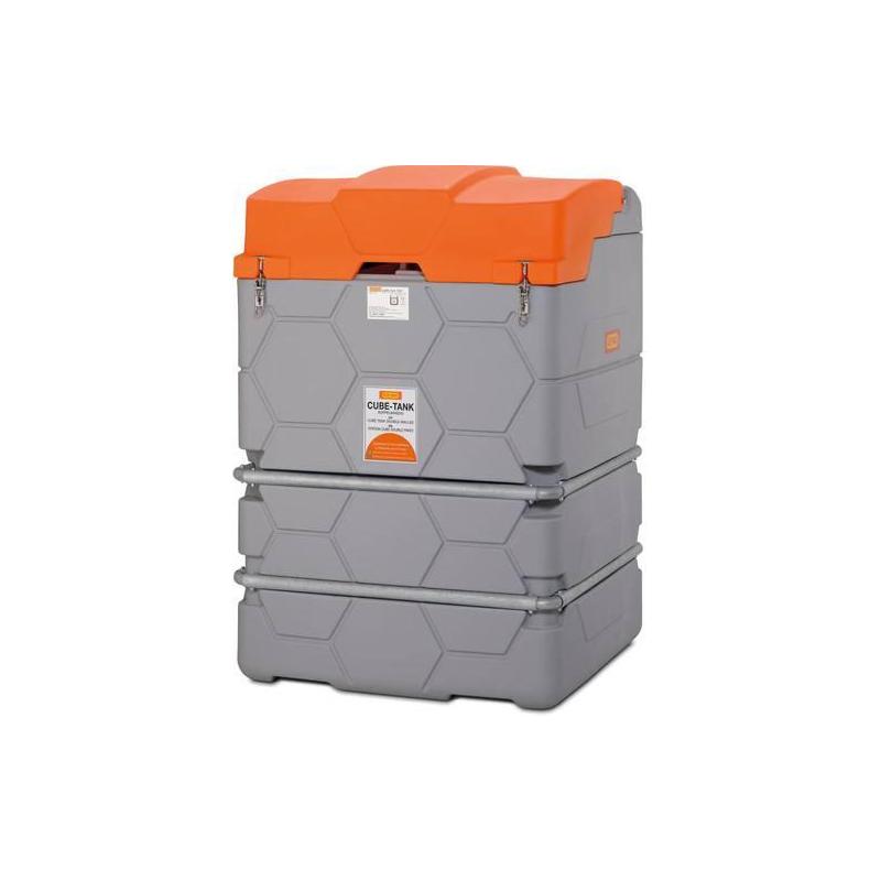 Venkovní nádrž na odpadní olej ve tvaru krychle s výklopným víkem • Vtools.cz