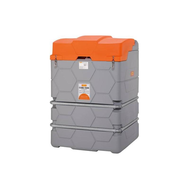Venkovní nádrž na odpadní olej ve tvaru krychle s výklopným víkem • Vtools.cz