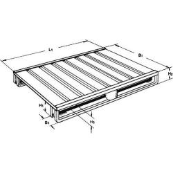 Ocelová plochá paleta, lakovaná 2t, 1200x800x125 mm • Vtools.cz
