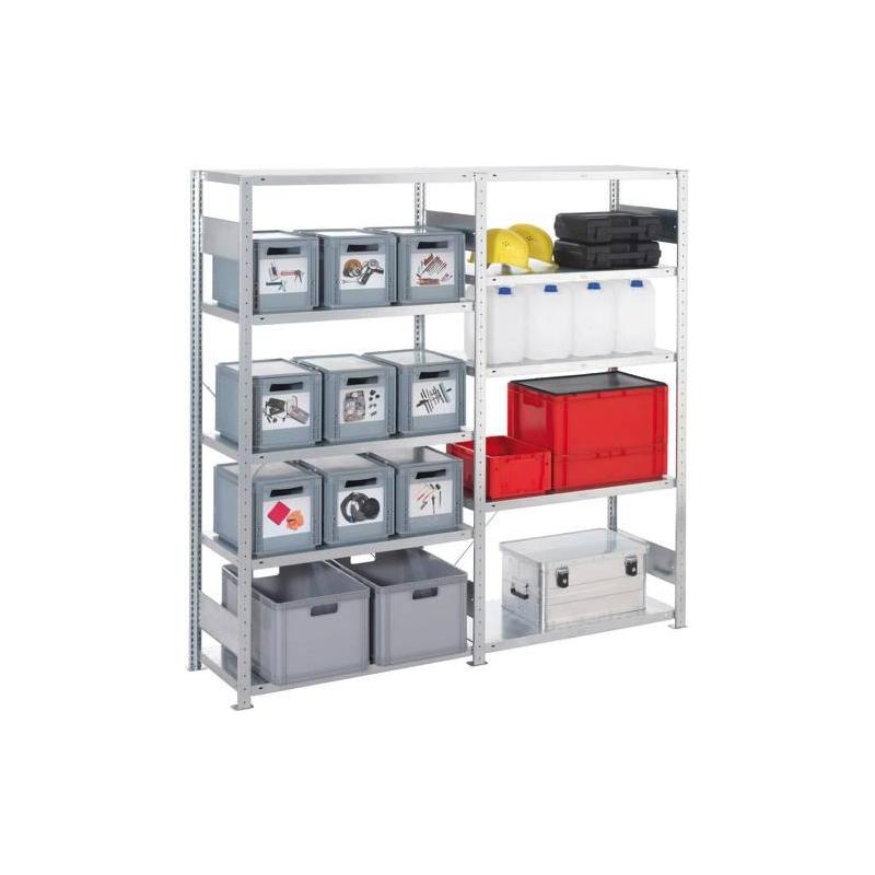 Skříňový regál S3 L80 AF 2500x1000x500 mm šedý • Vtools.cz