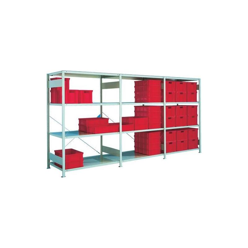 Bezšroubový regál policový META CLIP 230 AF 2500 x 1300 x 500 mm šedé • Vtools.cz