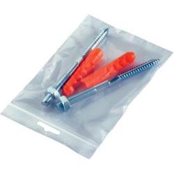 PE-Sáček s tlakovým uzávěrem s euro perforací, VE1000 180x250 mm,50my, euro otvor • Vtools.cz