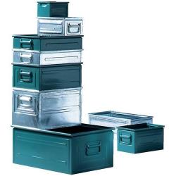 Stohovací ocelová bedna velikosti 3 šedomodrá • Vtools.cz