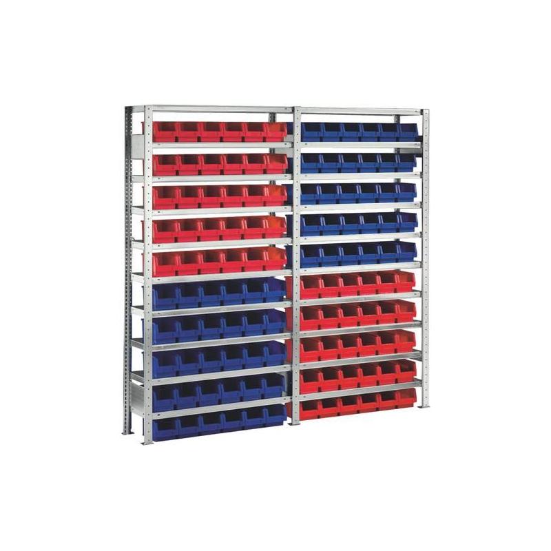 Zásuvný regál pozink 10 polic GF 2000x1000x300 mm 60 K. • Vtools.cz