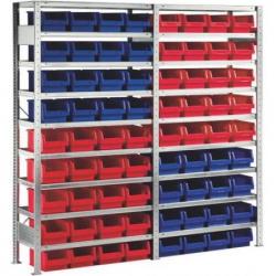 Zásuvný regál pozink 9 polic GF 2000x1000x400 mm 36 K. • Vtools.cz