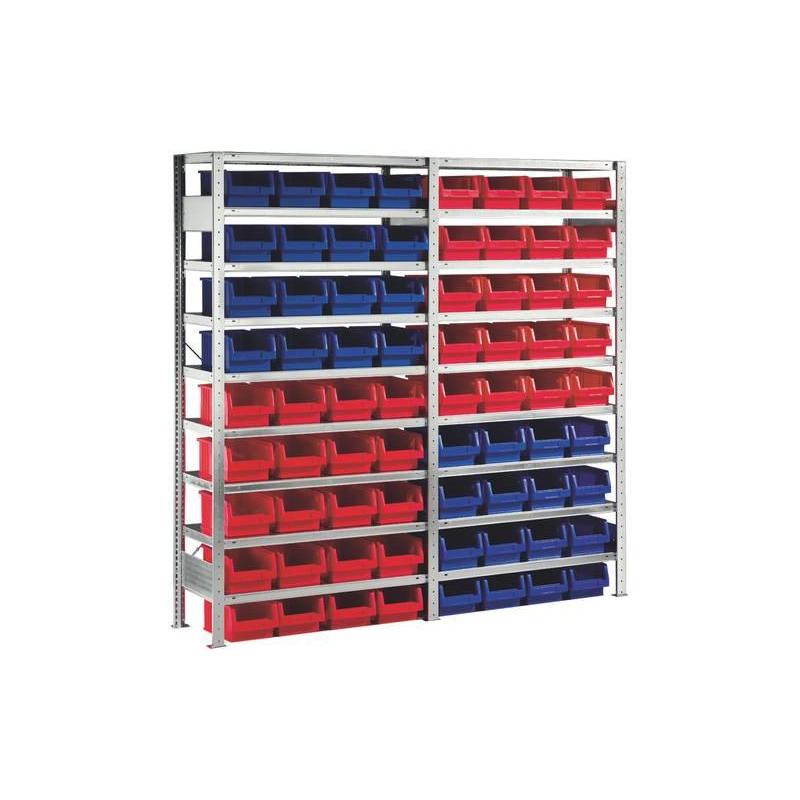 Zásuvný regál pozink 9 polic GF 2000x1000x400 mm 36 K. • Vtools.cz