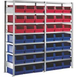 Zásuvný regál pozink 7 polic GF 2000x1000x500 mm 21 K. • Vtools.cz