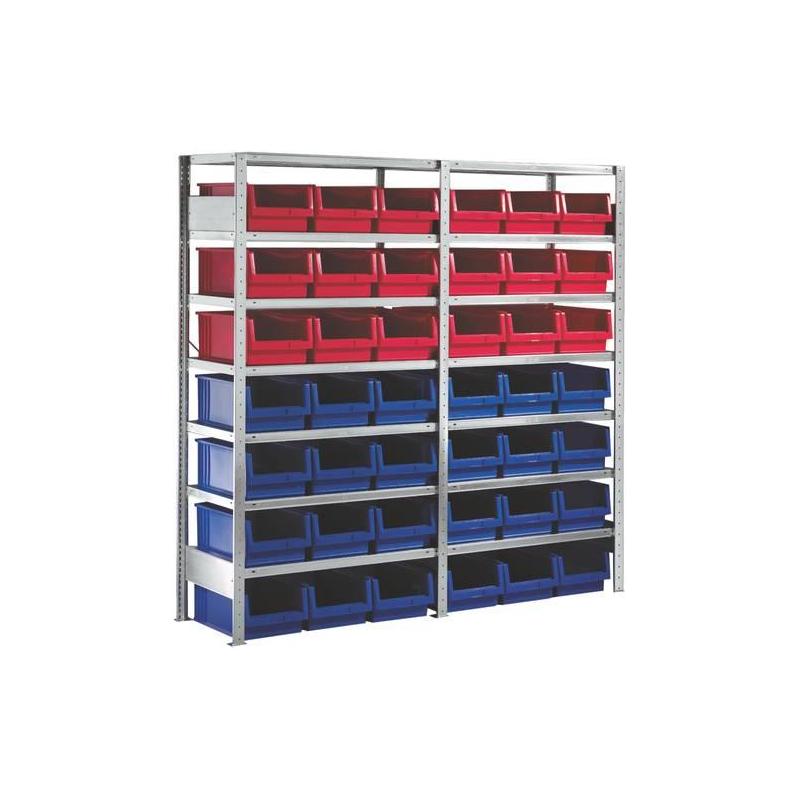 Zásuvný regál pozink 7 polic GF 2000x1000x500 mm 21 K. • Vtools.cz