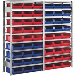 Zásuvný regál pozink 9 polic AF 2000x1000x500 mm 27 K. • Vtools.cz