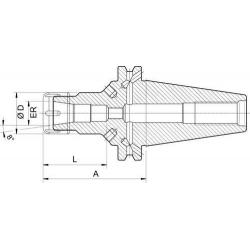 Upínač kleštinový D69871ADB SK40-ER25 K. Haimer • Vtools.cz