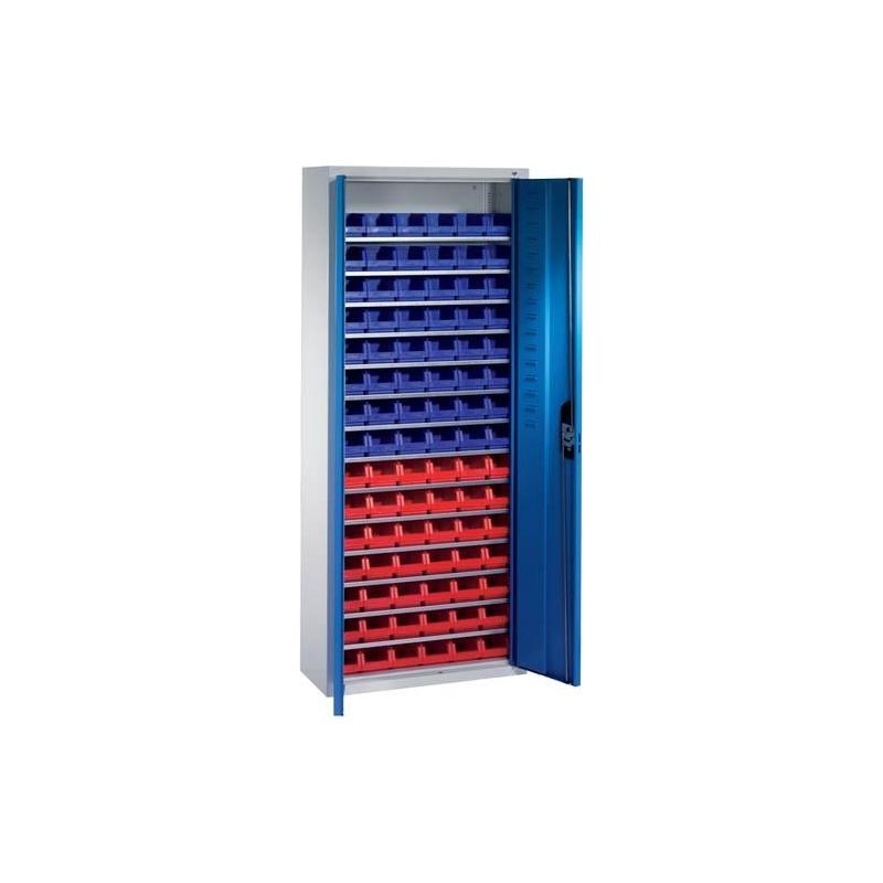 Kovová dílenská skříň na nářadí C+P 7035 / 7035 1690 x 700 x 300 mm o. T 90 boxů • Vtools.cz