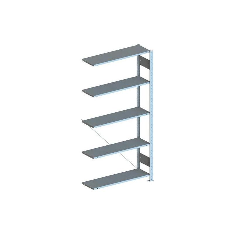 Dvojitý bezšroubový regál policový 100 AF H2000xB1000xT2x500 mm GALV • Vtools.cz