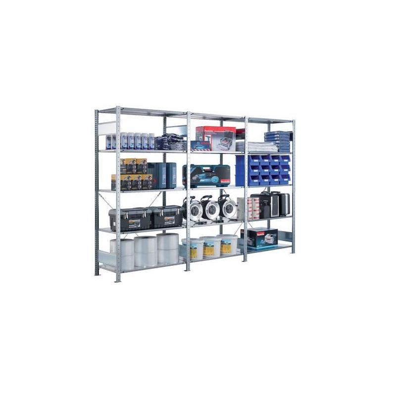 SCHULTE Bezšroubový regál policový AR 250 kg 2500 x 1000 x 800 mm 6 polic verz • Vtools.cz
