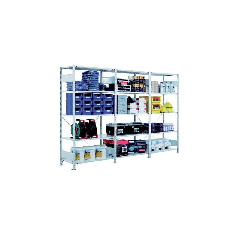 SCHULTE Bezšroubový regál policový AR 150 kg 2500 x 1000 x 800 mm 6 polic 7035 • Vtools.cz
