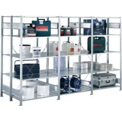 Bezšroubový regálový systém, oboustranný AR 250 kg2000x1000x2x600 mm pozink • Vtools.cz