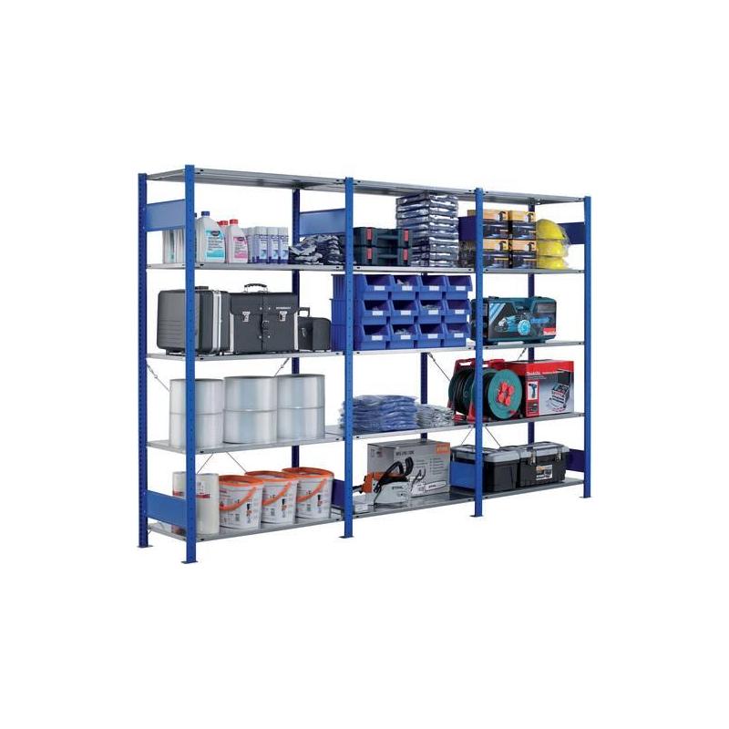 Bezšroubový regál policový GR 150 kg 2500x1000x600 mm 6polic 5010 • Vtools.cz