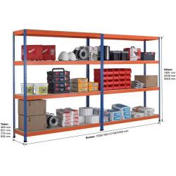Nekonečný průmyslový regál pro Z1 Schulte 1841 x 621mm dřevotřískové desky • Vtools.cz