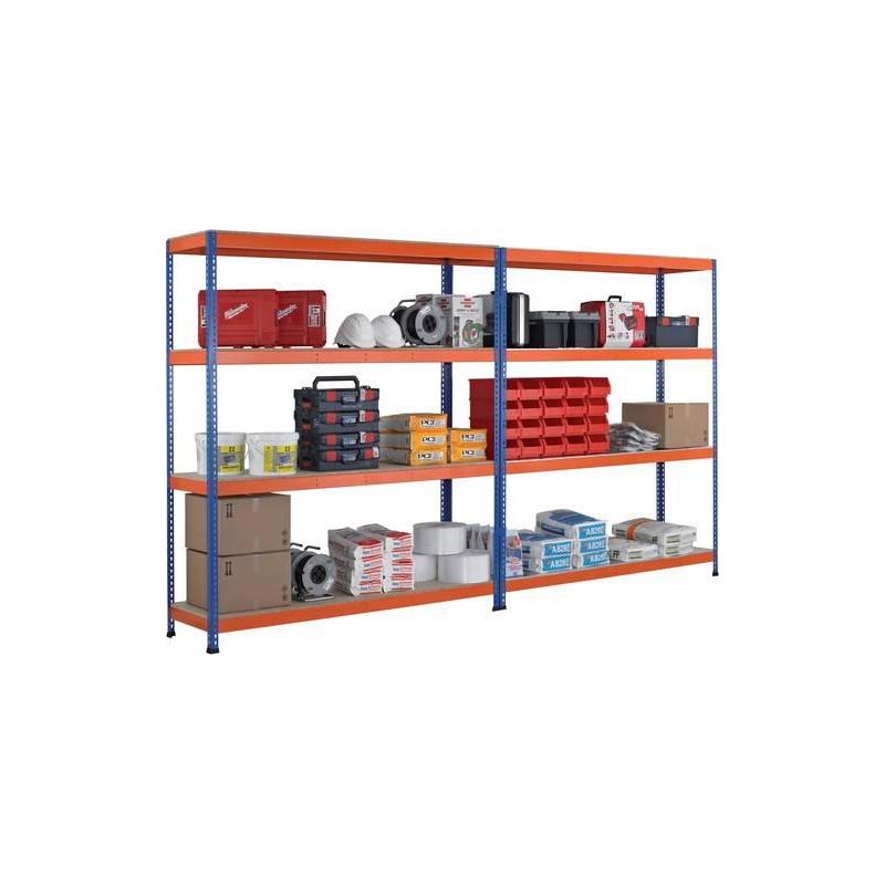 SCHULTE Regály se širokým rozpětím W 100 GR 2000 x 1785 x 600 mm dřevotřískové desky • Vtools.cz