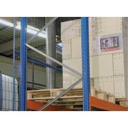 Zadní panel ze síťoviny SCHULTE modrý / pozinkovaný 3600 x 1000 mm • Vtools.cz