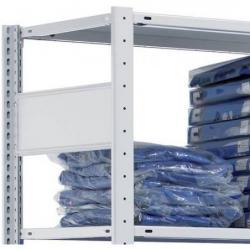 Bezšroubový regál policový GR 150 kg 3000x1300x800 7 polic RAL7035 • Vtools.cz