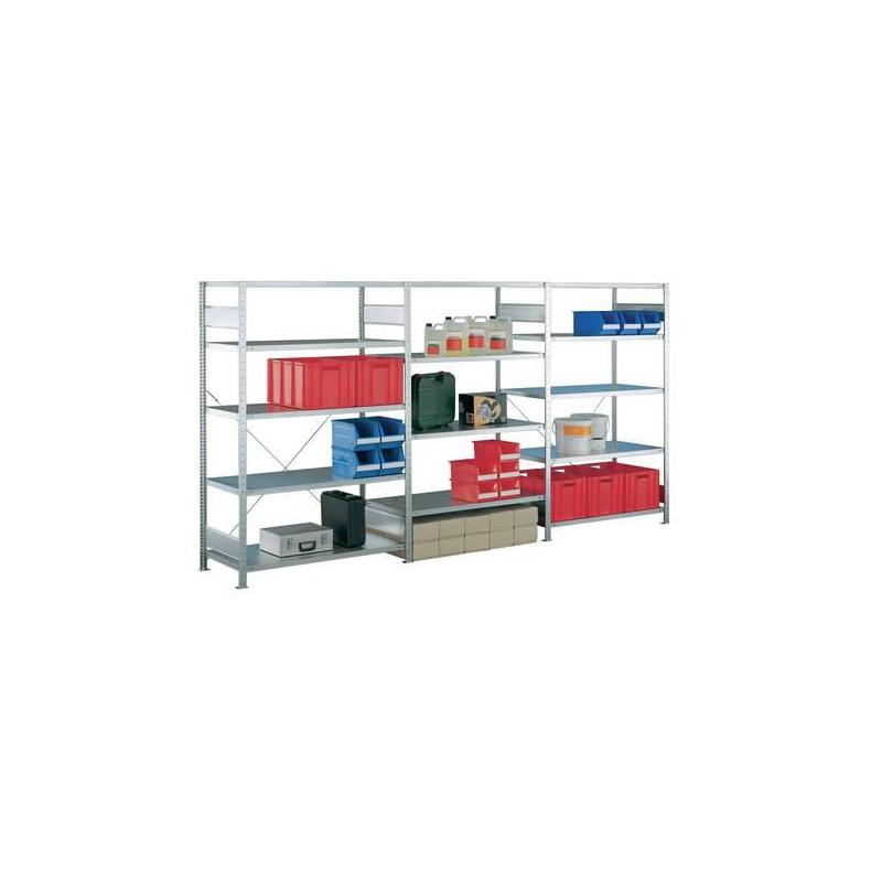 Bezšroubový regál policový GR 250 kg 2500x1300x300 mm 6 polic pozink • Vtools.cz