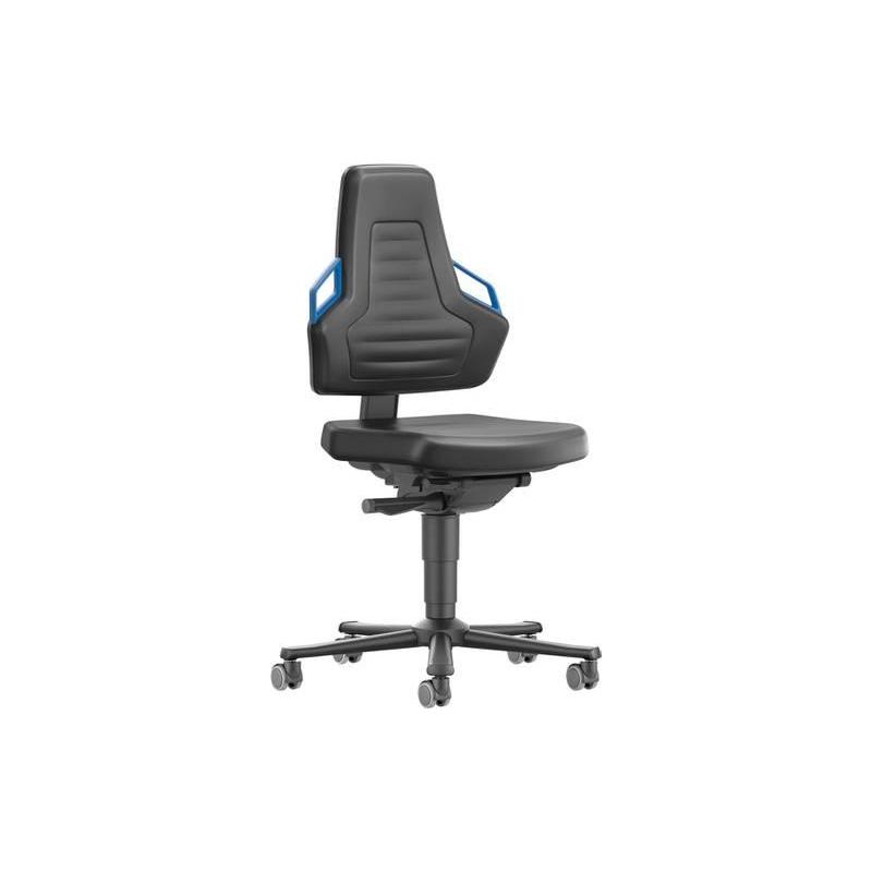 Židle Nexxit 2 kolečka K-kožená rukojeť modrá • Vtools.cz