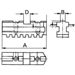 Sada náhradních čelistí pro tříčelisťové sklíčidlo D 6350 GB 100 mm Röhm • Vtools.cz